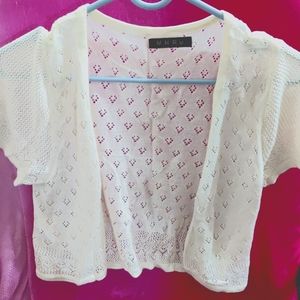 White cardigan
